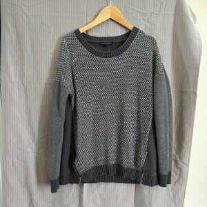 Banana Republic, Grey Sweater with Zip detail on front, Size M